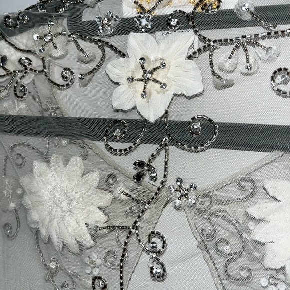 BHLDN Floral Embroidered Sheer Cape - Picture 7 of 7